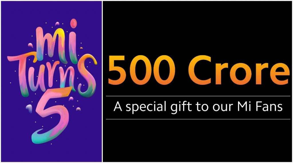 Xiaomi ला भारतात 5 वर्ष पूर्ण झाल्याने, कंपनी ग्राहकांना परत करणार 500 कोटी रुपये Xiaomi ला भारतात 5 वर्ष पूर्ण झाल्याने, कंपनी ग्राहकांना परत करणार 500 कोटी रुपये