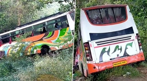 मुंबई- पुणे एक्सप्रेस वे वर बस दरीत कोसळली; 4 जण ठार,30 जखमी मुंबई- पुणे एक्सप्रेस वे वर बस दरीत कोसळली; 4 जण ठार,30 जखमी