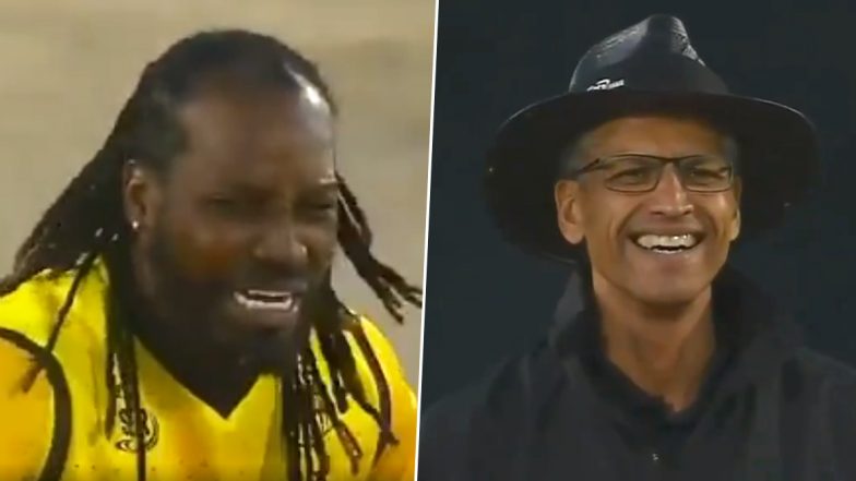 Mzansi Super League 2019: फलंदाजाला आऊट न दिल्याने क्रिस गेल याला लहान मुलासारखे रडताना पाहून अंपायरलाही आले हसू, पाहा Video