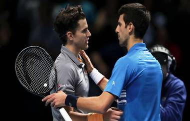 ATP Finals 2019: नोवाक जोकोविच याचा डोमिनिक थीम याच्याकडून पराभव, अंतिम 4 मध्ये स्थान मिळवण्यासाठी रोजर फेडरर याच्याशी होणार सामना