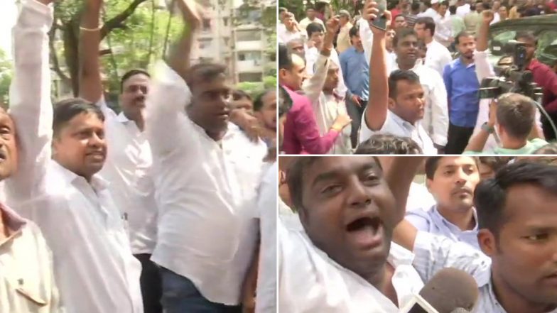 'अजित पवार मुर्दाबाद...!' अशा घोषणा देत राष्ट्रवादीचे कार्यकर्ते आक्रमक