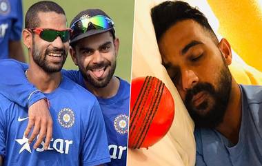 IND vs BAN Day-Night Test 2019: अजिंक्य रहाणे याला पडले पिंक बॉलचे स्वप्न, विराट कोहली-शिखर धवन यांनी दिल्या मजेदार प्रतिक्रिया, पाहा Tweet