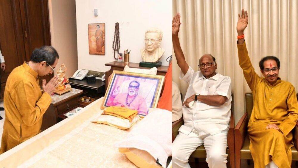 मुख्यमंत्री म्हणून नावाची घोषणा झाल्यानंतर उद्धव ठाकरेंचे मातोश्रीवर बाळासाहेब ठाकरेंच्या स्मृतीला वंदन मुख्यमंत्री म्हणून नावाची घोषणा झाल्यानंतर उद्धव ठाकरेंचे मातोश्रीवर बाळासाहेब ठाकरेंच्या स्मृतीला वंदन