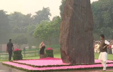 इंदिरा गांधी यांच्या जयंती निमित्त सोनिया गांधी सह कॉंग्रेस नेत्यांनी वाहिली 'शक्ती स्थळ' वर श्रद्धांजली