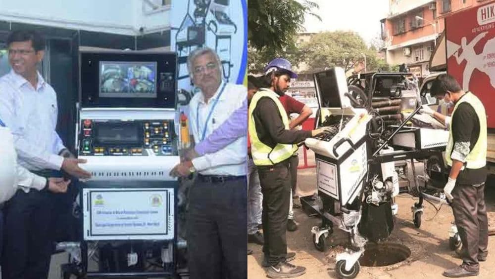 मुंबई: BMC चा नवा उपक्रम; मॅनहोलची साफसफाई करण्यासाठी सादर केले रोबोट्स, चेंबूरमध्ये काम सुरु मुंबई: BMC चा नवा उपक्रम; मॅनहोलची साफसफाई करण्यासाठी सादर केले रोबोट्स, चेंबूरमध्ये काम सुरु