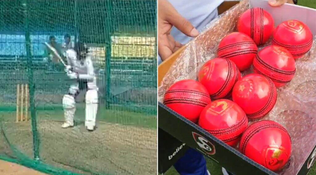 IND vs BAN Test 2019: इंदोरमध्ये विराट कोहली आणि टीम इंडियाने नेट्समध्ये केला Pink Ball ने सराव, पाहा व्हिडिओ IND vs BAN Test 2019: इंदोरमध्ये विराट कोहली आणि टीम इंडियाने नेट्समध्ये केला Pink Ball ने सराव, पाहा व्हिडिओ