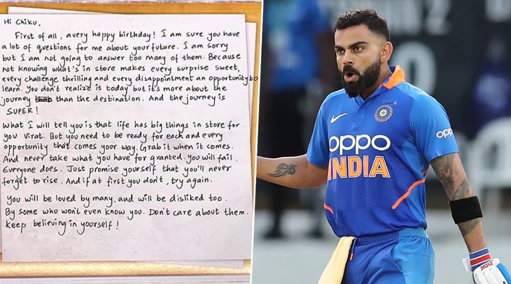 Happy Birthday Virat Kohli: 31 व्या वाढदिवसानिमित्त विराट कोहली याने लिहिली Life Lesson देणारी 'ही' खास पोस्ट, पाहा Tweet Happy Birthday Virat Kohli: 31 व्या वाढदिवसानिमित्त विराट कोहली याने लिहिली Life Lesson देणारी 'ही' खास पोस्ट, पाहा Tweet