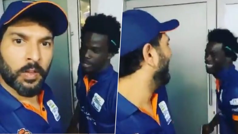 T10 League 2019: वेस्ट इंडियन चाडविक वॉल्टन याची पंजाबी ऐकून युवराज सिंह याला झाले हसू अनावर, पाहा हा मजेदार Video