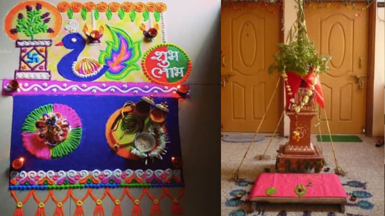 Tulsi Vivah Special Rangoli 2019: यंदा तुळशी विवाहानिमित्त काढा ‘या’ विशेष रांगोळी डिझाईन्स (Watch Video) Tulsi Vivah Special Rangoli 2019: यंदा तुळशी विवाहानिमित्त काढा ‘या’ विशेष रांगोळी डिझाईन्स (Watch Video)
