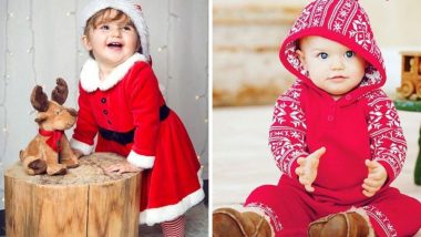 Christmas Party Dress Ideas For Kids: ख्रिसमस पार्टी साठी 'Red and White' ड्रेसमध्ये लहान मुलांना कसे तयार कराल? पाहा काही Tricky Ideas