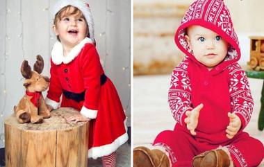 Christmas Party Dress Ideas For Kids: ख्रिसमस पार्टी साठी 'Red and White' ड्रेसमध्ये लहान मुलांना कसे तयार कराल? पाहा काही Tricky Ideas