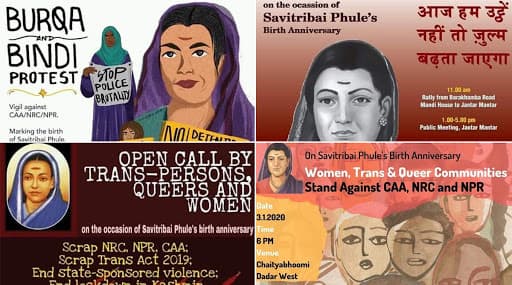 Savitribai Phule Jayanti: सावित्रीबाई फुले जयंती निमित्त मुंबई चैत्यभूमीवर महिला, ट्रान्सजेंडर आणि LGB समुदायाचा मोर्चा; NPR-NRC-CAA आणि Trans Act ला करणार विरोध Savitribai Phule Jayanti: सावित्रीबाई फुले जयंती निमित्त मुंबई चैत्यभूमीवर महिला, ट्रान्सजेंडर आणि LGB समुदायाचा मोर्चा; NPR-NRC-CAA आणि Trans Act ला करणार विरोध