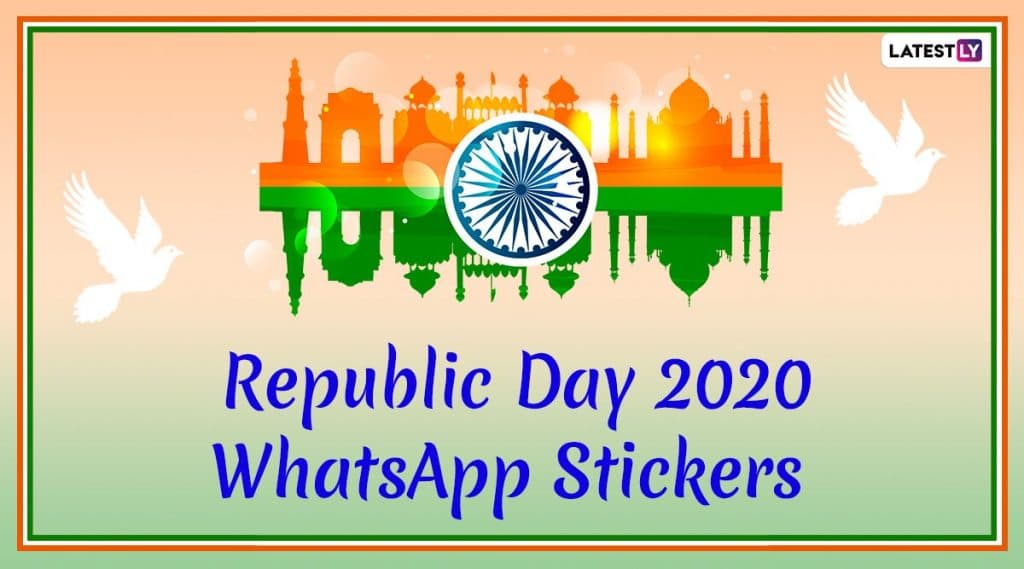 Republic Day 2020 WhatsApp Stickers: प्रजासत्ताक दिनाच्या शुभेच्छा देण्यासाठी व्हॉट्सअॅपवर स्वतः बनवा देशभक्तीपर स्टिकर्स; जाणून घ्या प्रक्रिया Republic Day 2020 WhatsApp Stickers: प्रजासत्ताक दिनाच्या शुभेच्छा देण्यासाठी व्हॉट्सअॅपवर स्वतः बनवा देशभक्तीपर स्टिकर्स; जाणून घ्या प्रक्रिया
