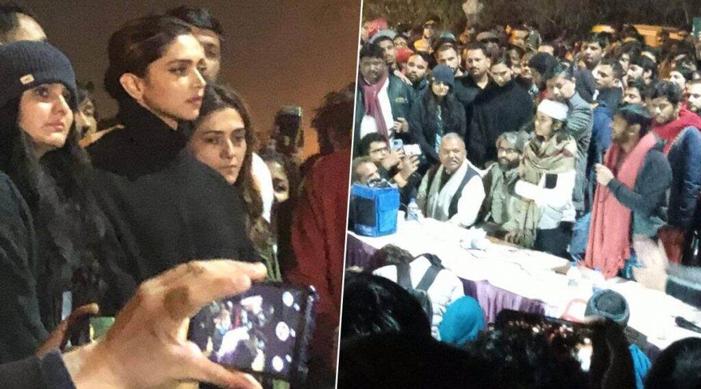 दीपिका पादुकोण पोहचली JNU मध्ये; नोंदवला विद्यार्थ्यांवर झालेल्या हल्ल्याचा निषेध, पहा Video दीपिका पादुकोण पोहचली JNU मध्ये; नोंदवला विद्यार्थ्यांवर झालेल्या हल्ल्याचा निषेध, पहा Video