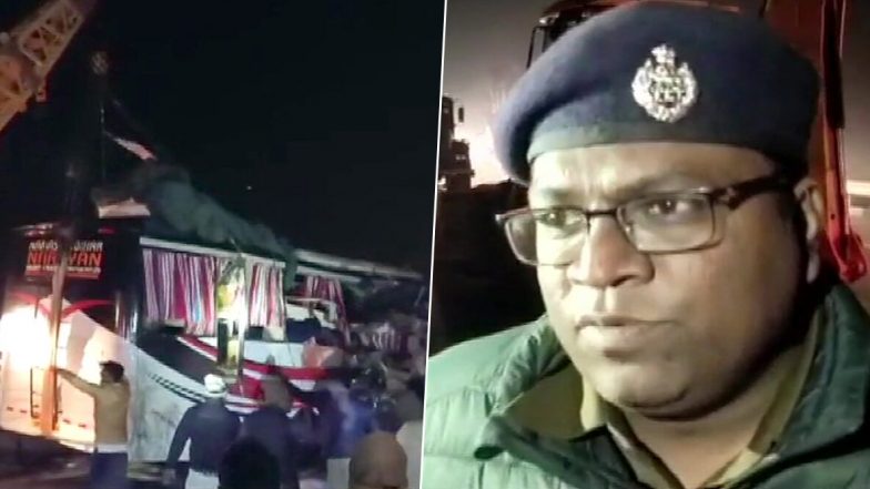 आगरा-लखनौ एक्सप्रेस वे येथे ट्रक-बसचा भीषण अपघात, 14 जणांचा मृत्यू