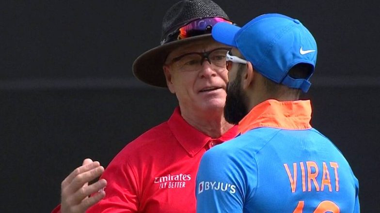 IND vs NZ 2nd ODI: हेन्री निकोल्स ला Time-Out झाल्यावरही रिव्यू दिल्याने संतप्त विराट कोहली याने मैदानावर घातला अंपायरशी वाद