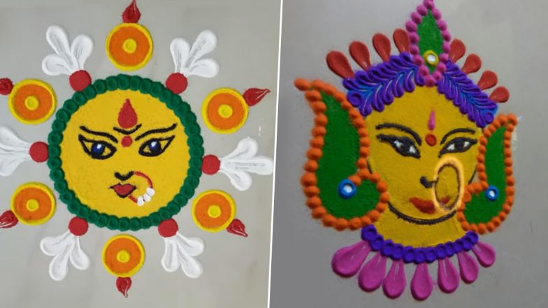 Chaitra Navratri Special Rangoli: चैत्र नवरात्री निमित्त दाराबाहेर 'या' मनमोहक रांगोळ्या काढून देवीच्या आगमनाची करा जय्यत तयारी