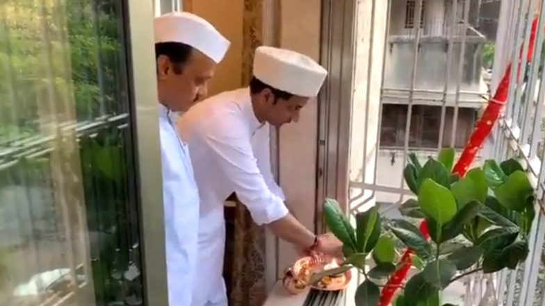 Gudi Padwa 2020: महाराष्ट्राचे उपामुख्यमंत्री अजित पवार यांचे मुंबईत गुढी पाडवा सणाचं साधं सेलिब्रेशन! (Watch Video)