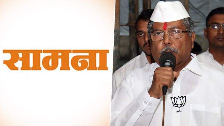 सामना च्या अग्रलेखात चंद्रकांत पाटील यांच्यावर जोरदार हल्लाबोल, 'भाजपचे दादामियां' असा केला उल्लेख