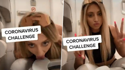 Coronavirus TikTok : कोरोना व्हायरस वर टिकटॉक बनवण्यासाठी या स्टार ने चाटले विमानातील टॉयलेट सीट (Watch Video)