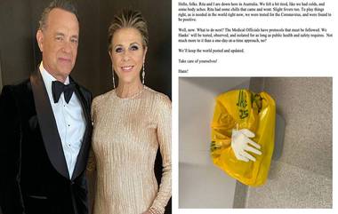 प्रसिद्ध हॉलीवूड अभिनेता Tom Hanks आणि पत्नी Rita Wilson यांना कोरोना विषाणूची लागण