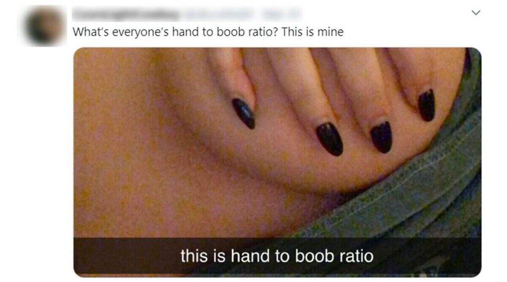 'What Is Your Hand to Boob Ratio?' ट्विटर वरील या ट्रेंड मध्ये महिला पोस्ट करतायत आपले Topless फोटो, वाचा नेमकं प्रकरण आहे काय? 'What Is Your Hand to Boob Ratio?' ट्विटर वरील या ट्रेंड मध्ये महिला पोस्ट करतायत आपले Topless फोटो, वाचा नेमकं प्रकरण आहे काय?