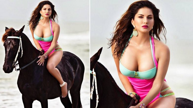 Sunny Leone Hot Photo: स्विमसूट घालून घोड्यावर बसली 'सनी लिओनी'; लॉकडाऊन मध्ये चाहत्यांना दिली सेक्सी फोटोची भेट