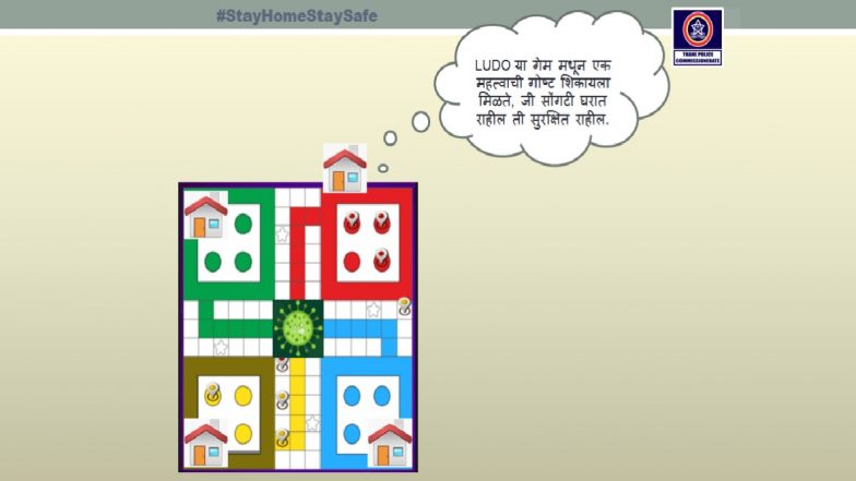Lockdown: LUDO खेळाचे उदाहरण देत ठाणे पोलिसांचा हटके संदेश,  'जी सोंगटी घरात राहील ती सुरक्षित राहील'
