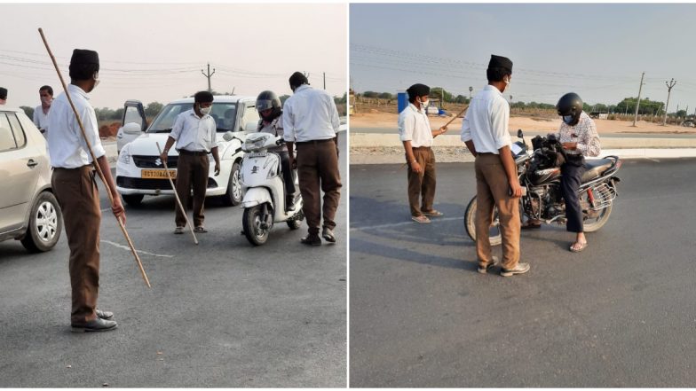 तेलंगाना: RSS स्वयंसेवक हातात काठी घेऊन तापसत होते नागरिकांचे ओळखपत्र; ट्विटर युजर्स व्यक्त करताहेत संताप