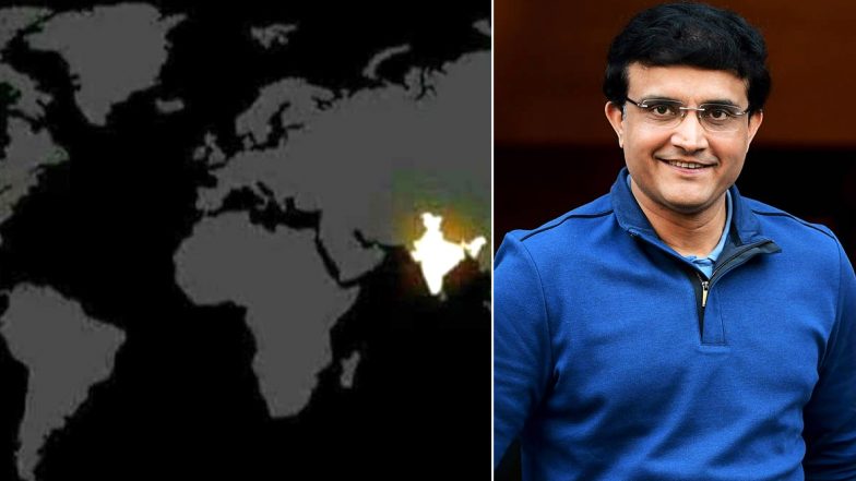 फेक न्यूजच्या जाळ्यात अडकले सौरव गांगुली, भारताची एकता दाखवण्यासाठी शेअर केला बनावट NASA फोटो
