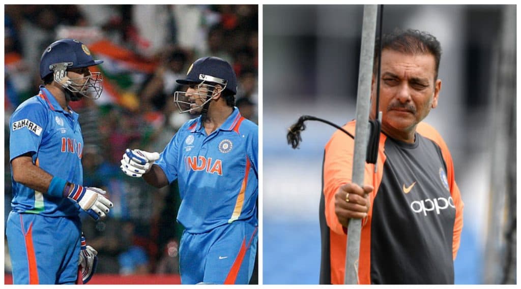 युवराज सिंह ने रवि शास्त्रीवर 2011 वर्ल्ड कप विजेत्यांचे अभिनंदन ट्विटमध्ये एमएस धोनी आणि त्याच्याकडे दुर्लक्ष केल्याबद्दल साधला निशाना, प्रशिक्षकाने सुधारली चूक युवराज सिंह ने रवि शास्त्रीवर 2011 वर्ल्ड कप विजेत्यांचे अभिनंदन ट्विटमध्ये एमएस धोनी आणि त्याच्याकडे दुर्लक्ष केल्याबद्दल साधला निशाना, प्रशिक्षकाने सुधारली चूक