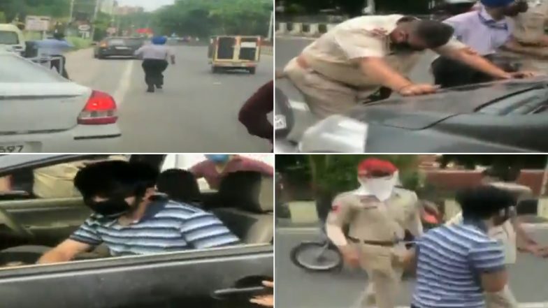 पंजाब मधील जालंधर येथे COVID-19 Lockdown चे नियम मोडत कारचालकडून पोलिस अधिकाऱ्याची बोनेटवरुन फरफट (Watch Video)