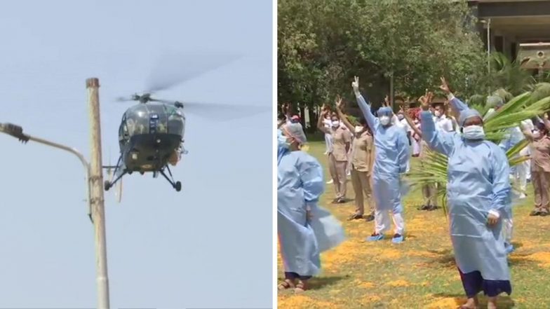 मुंबईतील KGH, KEM, JJ आणि INHS Asvini रुग्णालयातील कोरोना वॉरीयर्सवर पुष्पवृष्टी करत भारतीय सैन्य, नौदल, वायुदलाची सलामी! (See Photos & Video)