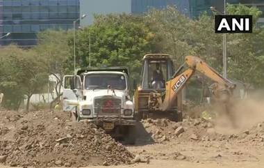 मुंबई: वांद्रे कुर्ला संकुलन येथे MMRDA च्या मैदानात 1 हजार बेड्सचे COVID19 रुग्णांसाठी रुग्णालय उभारणीच्या कामाला सुरुवात