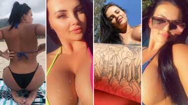 XXX Porn Star Renee Gracie Hot Bikini Photos: पॉर्नस्टार रेनी ग्रॅसी हॉट फोटोजनी सोशल मीडियावर लावली आग; हे 10 Curvy Bombshell's फोटो पाहून तुम्हीही पडाल तिच्या प्रेमात