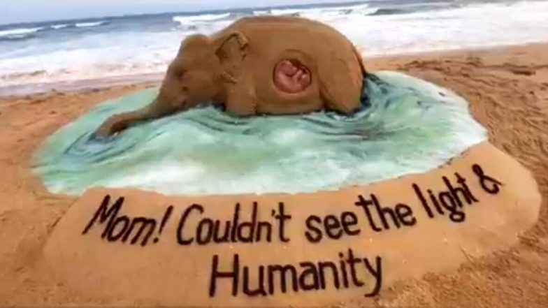 Pregnant Elephant Dies in Kerala: वाळू शिल्पकार सुदर्शन पटनायक यांनी भावूक मेसेज सह साकारलं सॅन्ड आर्ट!