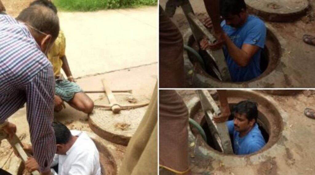 भाजप नगरसेवक मनोहर शेट्टी पावसाचे तुंबलेले पाणी उपसून काढण्यासाठी उतरले गटारात, सोशल मीडियावर कौतुकाचा वर्षाव (See Photos) भाजप नगरसेवक मनोहर शेट्टी पावसाचे तुंबलेले पाणी उपसून काढण्यासाठी उतरले गटारात, सोशल मीडियावर कौतुकाचा वर्षाव (See Photos)