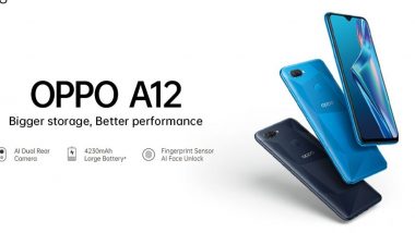 भारतात लाँच झालेल्या Oppo A12 स्मार्टफोनची 'ही' जबरदस्त वैशिष्ट्ये पाहून तुम्हीही व्हाल हैराण, 10 जूनपासून होणार विक्रीसाठी उपलब्ध