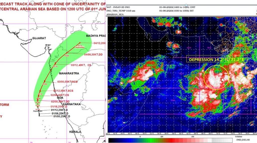 Cyclone Nisarga Update: गोव्यापासून 310 किमी दूर आहे कमी दाबाचे क्षेत्र; पुढील 24 तासांमध्ये निसर्ग चक्रीवादळ धारण करेल रौद्र रूप, जाणून घ्या सध्याची स्थिती Cyclone Nisarga Update: गोव्यापासून 310 किमी दूर आहे कमी दाबाचे क्षेत्र; पुढील 24 तासांमध्ये निसर्ग चक्रीवादळ धारण करेल रौद्र रूप, जाणून घ्या सध्याची स्थिती
