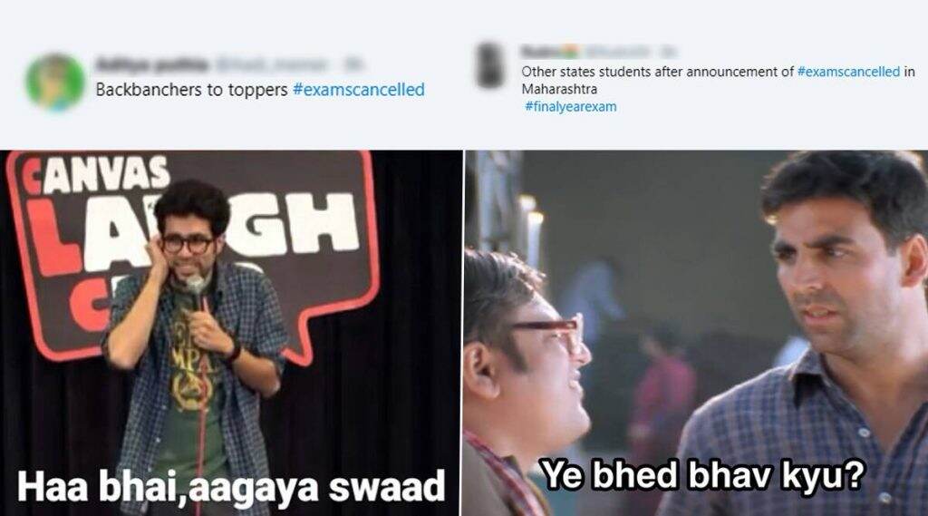 महाराष्ट्र सरकारने विद्यापीठाच्या अंतिम वर्षाच्या परीक्षा रद्द करताच सोशल मिडियावर मजेशीर मीम्सचा पाऊस, वाचा भन्नाट जोक्स महाराष्ट्र सरकारने विद्यापीठाच्या अंतिम वर्षाच्या परीक्षा रद्द करताच सोशल मिडियावर मजेशीर मीम्सचा पाऊस, वाचा भन्नाट जोक्स