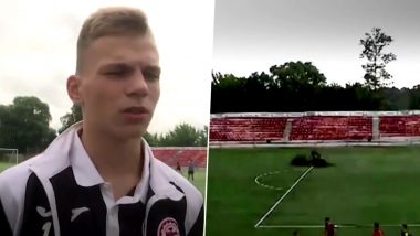 Footballer Struck By Lightning: 16 वर्षीय फुटबॉलरवर कोसळली वीज, पाहा 'हा' काळजात धडकी भरवणारा Video