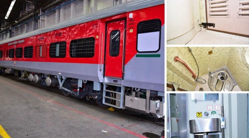 Post COVID Indian Railway Coach ची रेल्वेमंत्री पियुष गोयल यांच्याकडून झलक; तांब्याचा मुलामा असलेले हॅन्डल ते प्लाझ्मा एअर प्युरिफिकेशन असं असेल रेल्वेच्या डब्ब्यांचं नवं रूप Post COVID Indian Railway Coach ची रेल्वेमंत्री पियुष गोयल यांच्याकडून झलक; तांब्याचा मुलामा असलेले हॅन्डल ते प्लाझ्मा एअर प्युरिफिकेशन असं असेल रेल्वेच्या डब्ब्यांचं नवं रूप