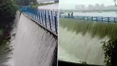 Mumbai Rain: मुंबईत सुरु असलेल्या मुसळधार पावसामुळे पवई तलाव ओव्हरफ्लो!