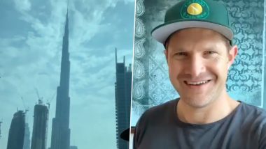 IPL 2020 Update: CSK स्टार शेन वॉटसनने युएईमध्ये आल्यानंतर क्वारंटाईन जीवनाची दिली झलक, दुबईच्या हॉटेल रूममधून दाखवला बुर्ज खलिफाचा नजारा (Watch Video)