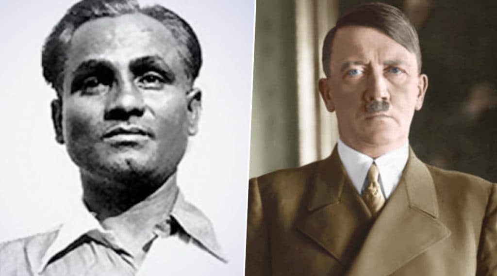 On This Day in 1936: ‘भारत विक्रीसाठी नाही,’ असं उत्तर देत मेजर ध्यानचंद यांनी 15 ऑगस्ट रोजी धुडकावून लावला होता हुकूमशाह हिटलरचा प्रस्ताव On This Day in 1936: ‘भारत विक्रीसाठी नाही,’ असं उत्तर देत मेजर ध्यानचंद यांनी 15 ऑगस्ट रोजी धुडकावून लावला होता हुकूमशाह हिटलरचा प्रस्ताव