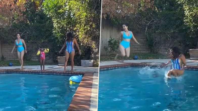 Sunny Leone हिची लेक निशासोबत स्विमिंग पूलमध्ये मस्ती, पाहा हा मजेशीर व्हिडिओ