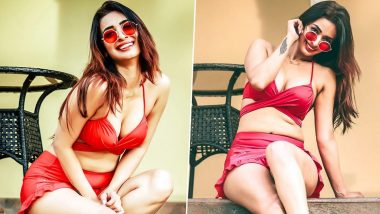Heena Panchal Red Hot Photos: मराठी बिग बॉस 2 मधील स्पर्धक हिना पांचाळ हिच्या लाल रंगाच्या मिनी ड्रेसमधील ग्लॅमरस अदा पाहून चाहते झाले घायाळ