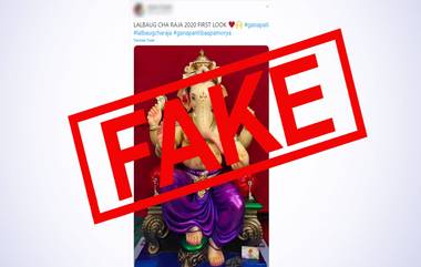 Lalbaugcha Raja First Look 2020 Fake Message: लालबागचा राजा 2020 फर्स्ट लूक च्या नावाने मुंबईचा राजा गणेश गल्ली गणपतीचे फोटो सोशल मीडियात व्हायरल