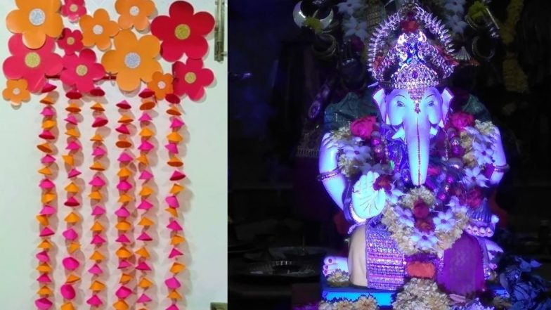 Eco Friendly Ganpati Decoration Ideas: गणपती बाप्पाला विराजमान करण्यासाठी आकर्षक आणि पर्यावरणपूरक सजावट, मखर कसा बनवाल? (Watch Video)