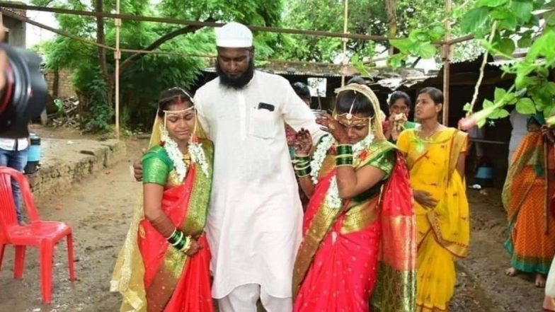 अहमदनगर: मुस्लिम मामाने जिंकली सर्वांची मनं, मानलेल्या भाचींचे हिंदू पद्धतीने लग्न लावत केली सासरी पाठवणी
